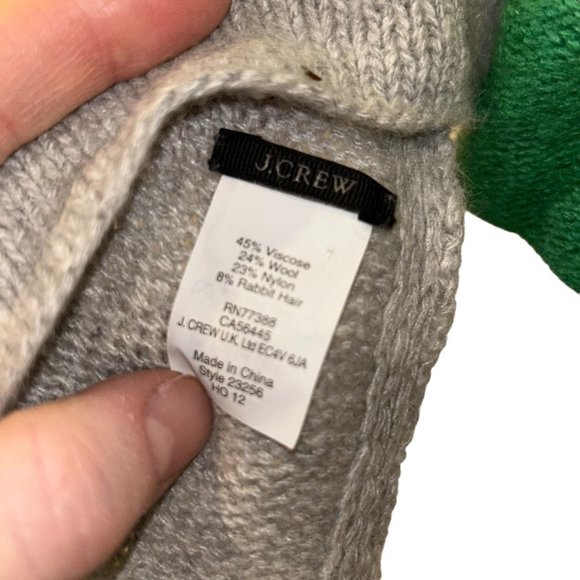 j. crew as new green Rugby Stripe lightweight super long scarf wide shaw… - Picture 3 of 4